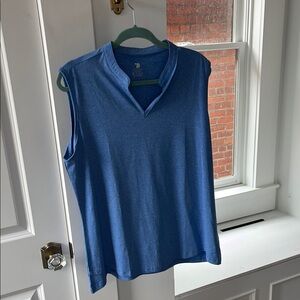 Blue Sleeveless Golf Tennis Top